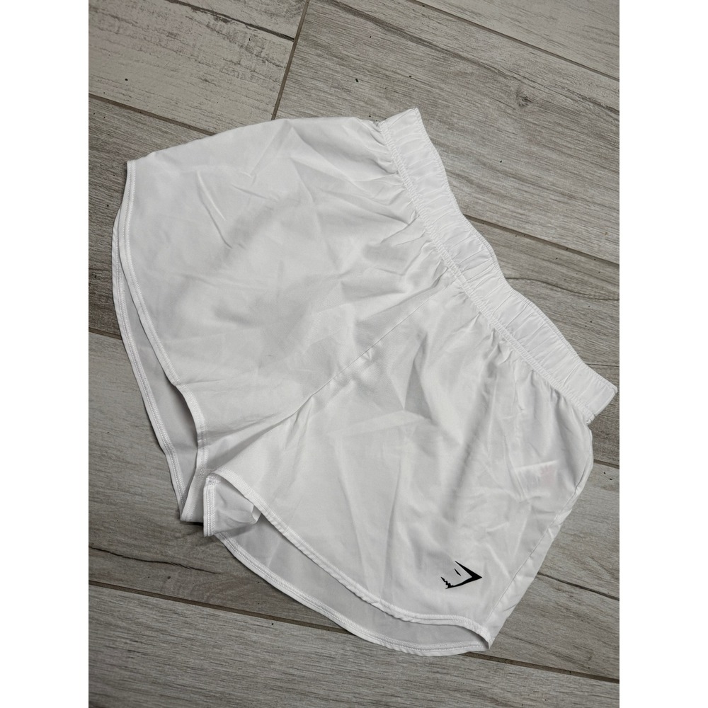 Gymshark Women's Running Shorts White Athletic Workout Gym Sportswear Small